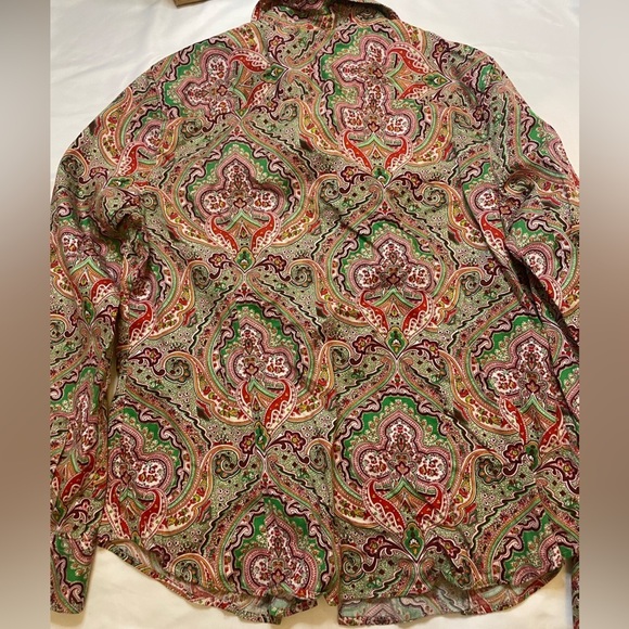 ❌SOLD❌Talbots size 14 paisley button up shirt - Picture 4 of 6